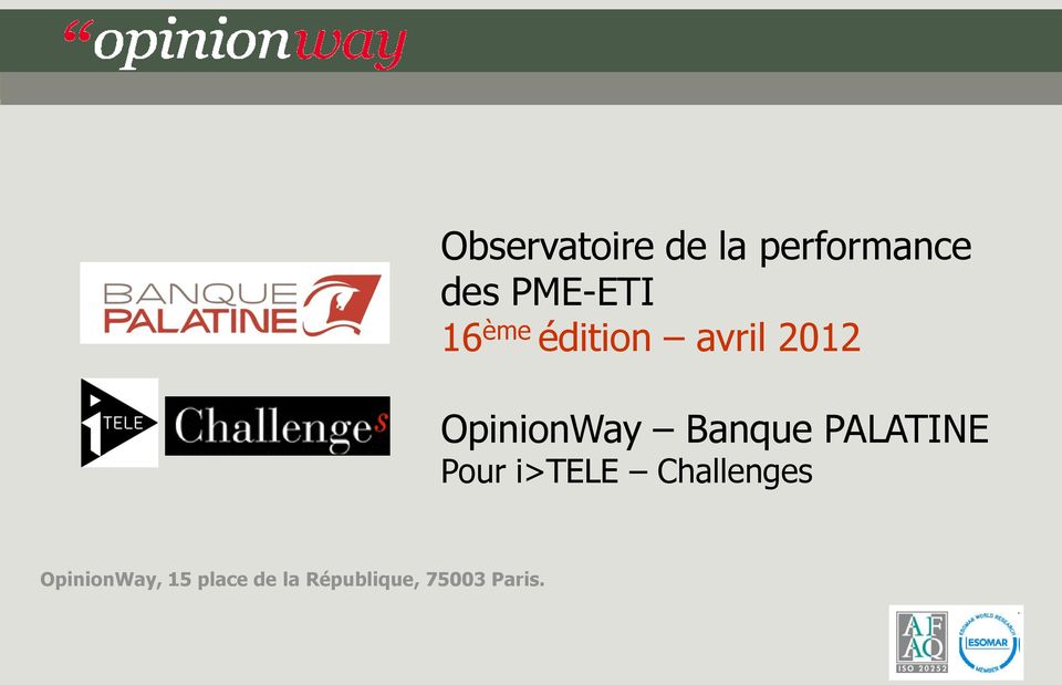 Banque PALATINE Pour i>tele Challenges