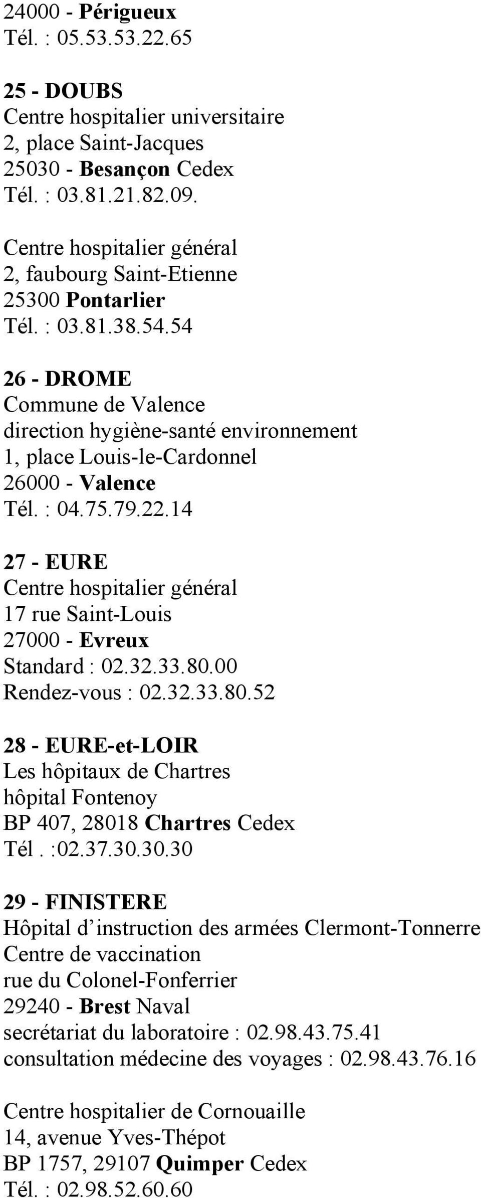 54 26 - DROME Commune de Valence direction hygiène-santé environnement 1, place Louis-le-Cardonnel 26000 - Valence Tél. : 04.75.79.22.