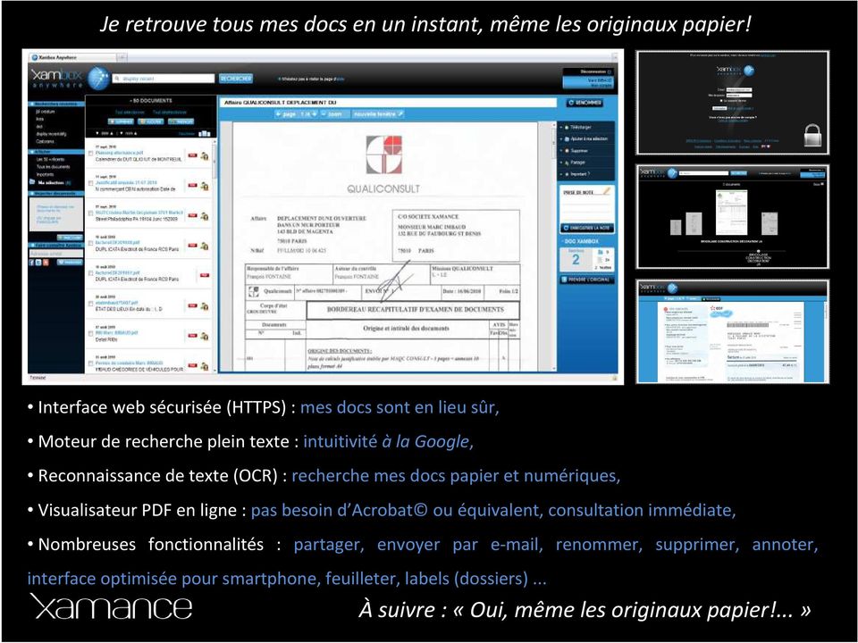 texte (OCR) : recherche mes docs papier et numériques, Visualisateur PDF en ligne : pas besoin d Acrobat ou équivalent, consultation