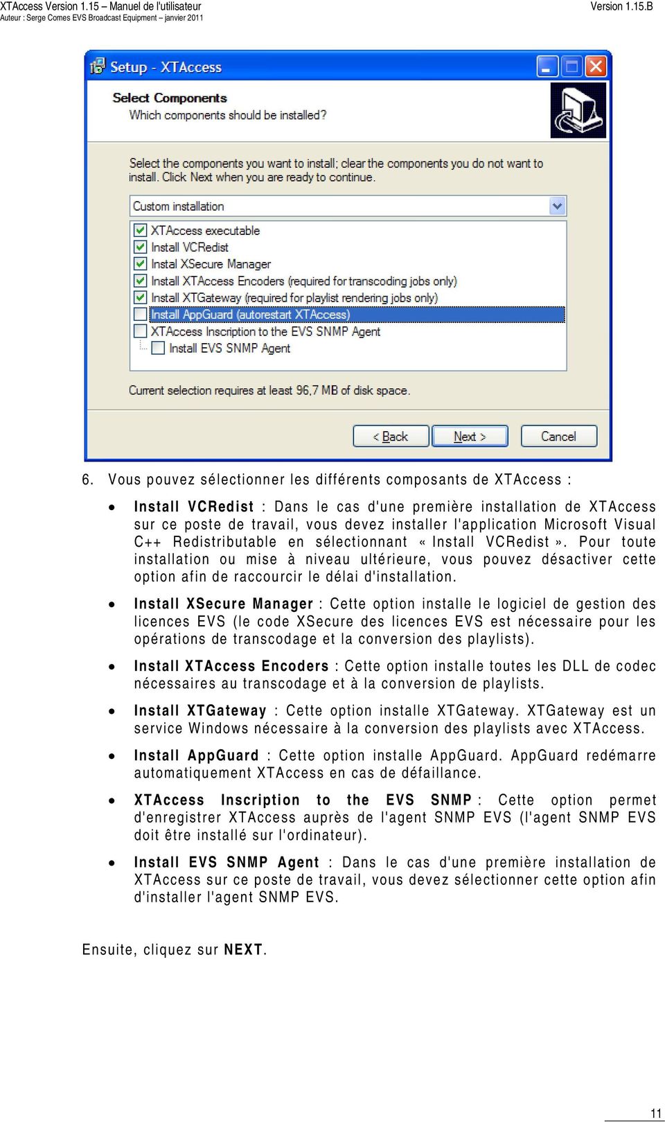 Microsoft Visual C++ Redistributable en sélectionnant «Install VCRedist».