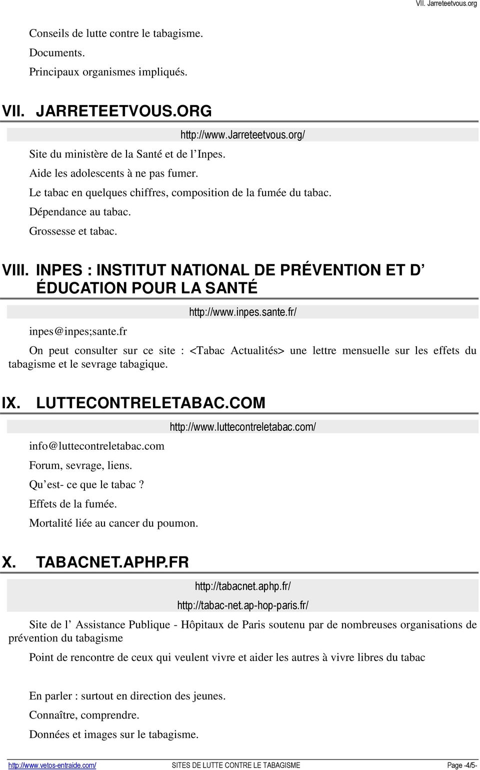INPES : INSTITUT NATIONAL DE PRÉVENTION ET D ÉDUCATION POUR LA SANTÉ inpes@inpes;sante.