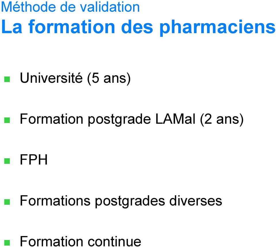 Formation postgrade LAMal (2 ans) FPH