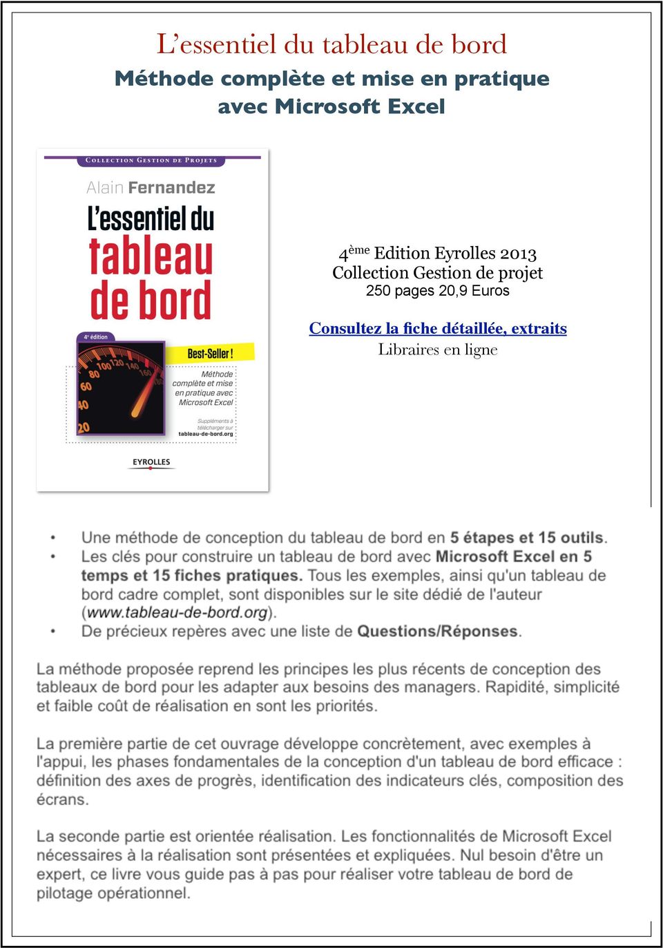 2013 Collection Gestion de projet 250 pages 20,9 Euros