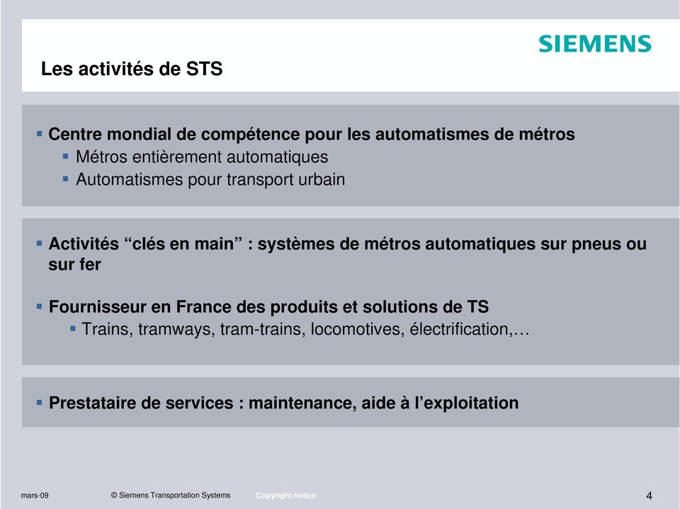 automatiques sur pneus ou sur fer Fournisseur en France des produits et solutions de TS Trains,