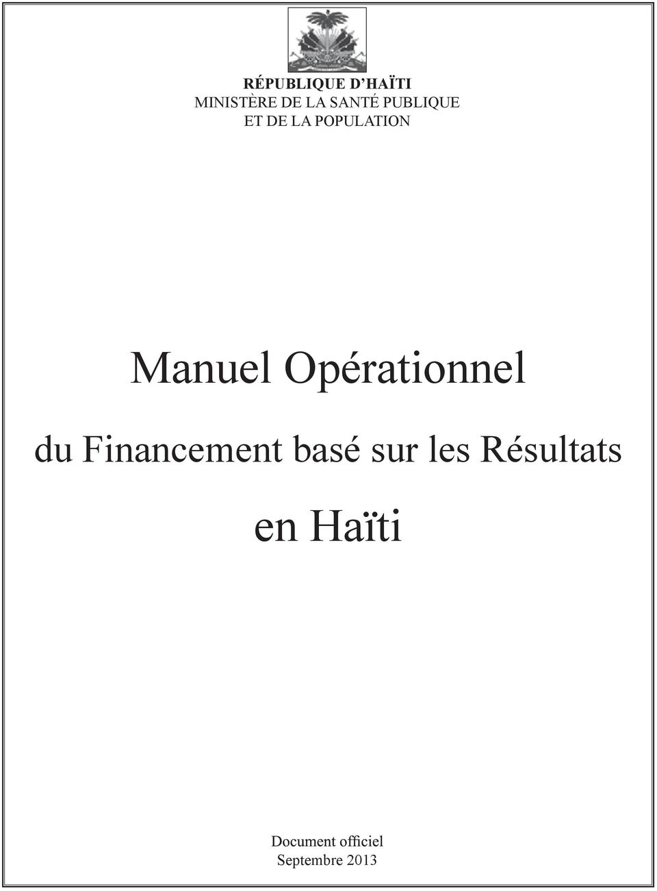 Manuel Opérationnel du Financement