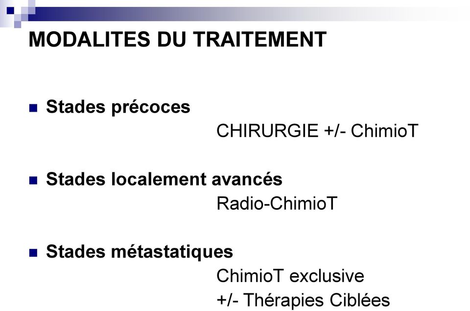 avancés Radio-ChimioT Stades