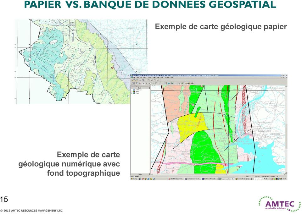 Exemple de carte géologique papier