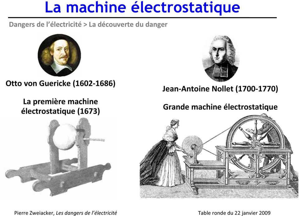 La première machine électrostatique (1673) Jean