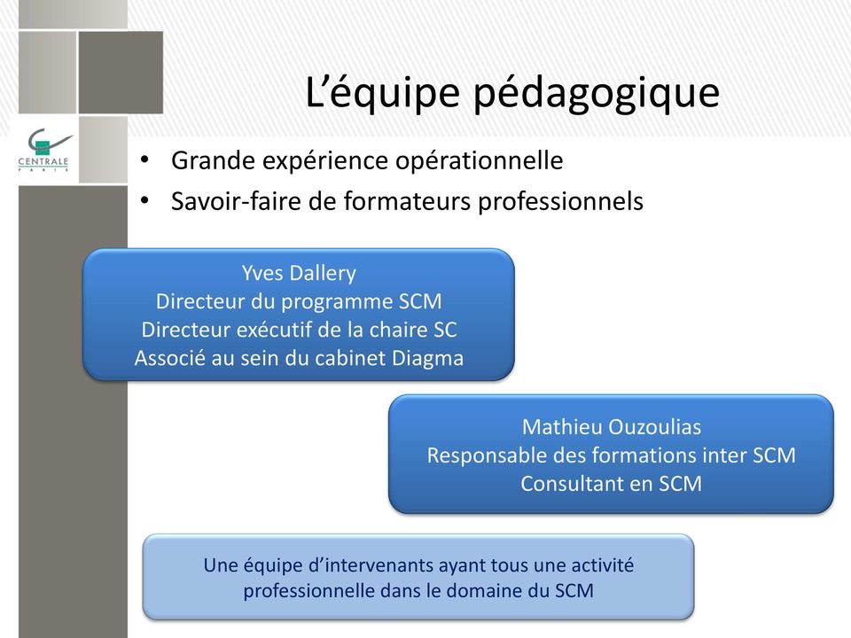 Associé au sein du cabinet Diagma Mathieu Ouzoulias Responsable des formations inter SCM