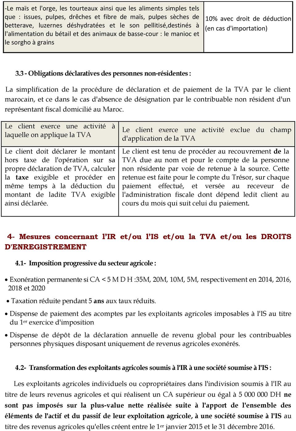 3 - Obligations déclaratives des personnes non-résidentes : La simplification de la procédure de déclaration et de paiement de la TVA par le client marocain, et ce dans le cas d'absence de