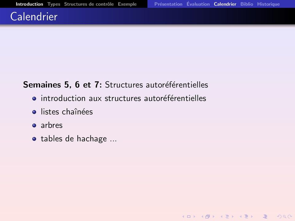 6 et 7: Structures autoréférentielles introduction aux