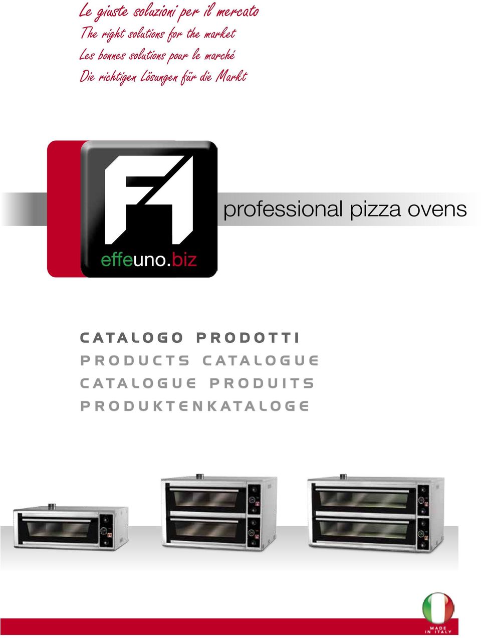 Lösungen für die Markt professional pizza ovens CATALOGO