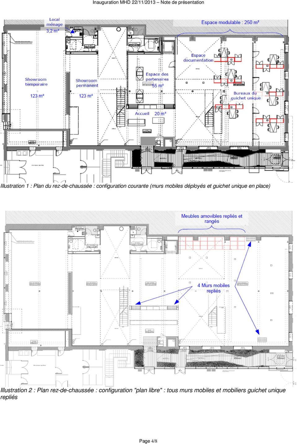 Illustration 2 : Plan rez-de-chaussée : configuration "plan