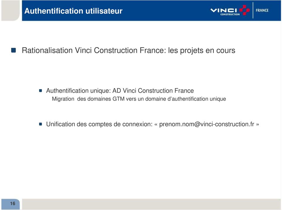 France Migration des domaines GTM vers un domaine d authentification