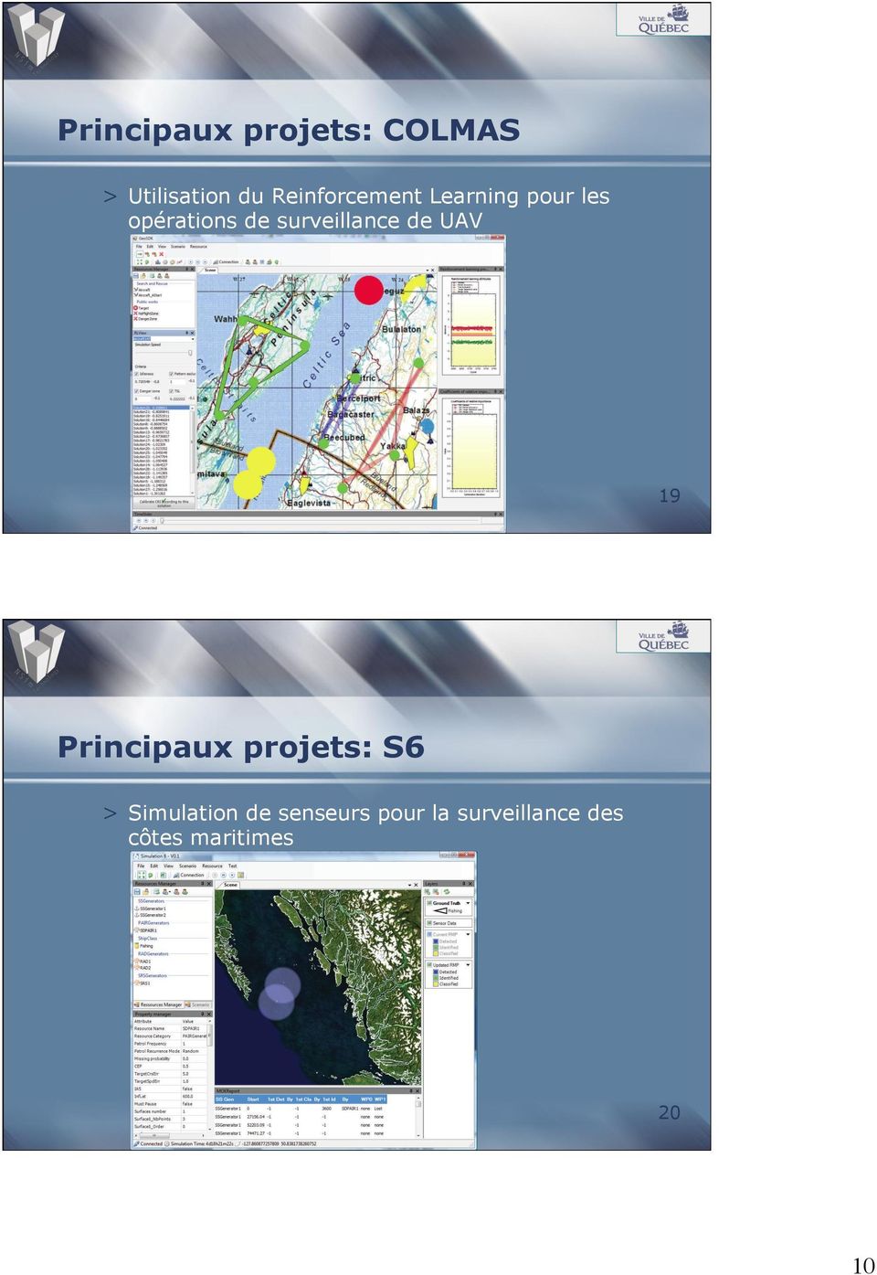 surveillance de UAV 19 Principaux projets: S6 >