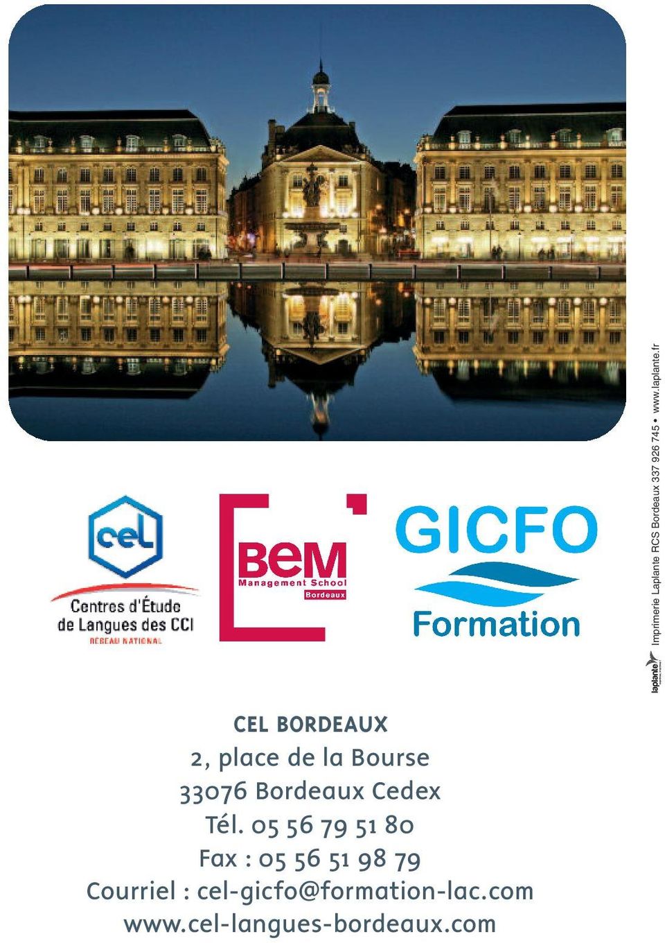 cel-gicfo@formation-lac.com www.cel-langues-bordeaux.
