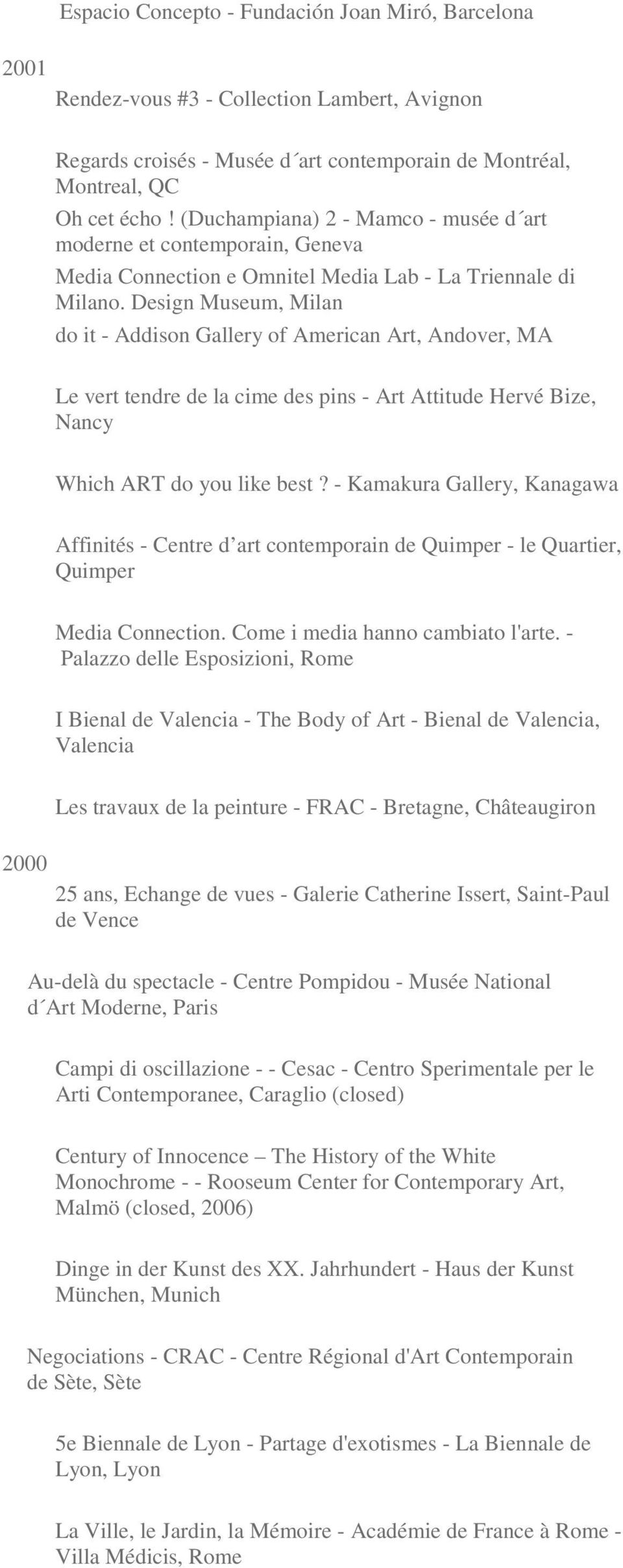 Design Museum, Milan do it - Addison Gallery of American Art, Andover, MA Le vert tendre de la cime des pins - Art Attitude Hervé Bize, Nancy Which ART do you like best?