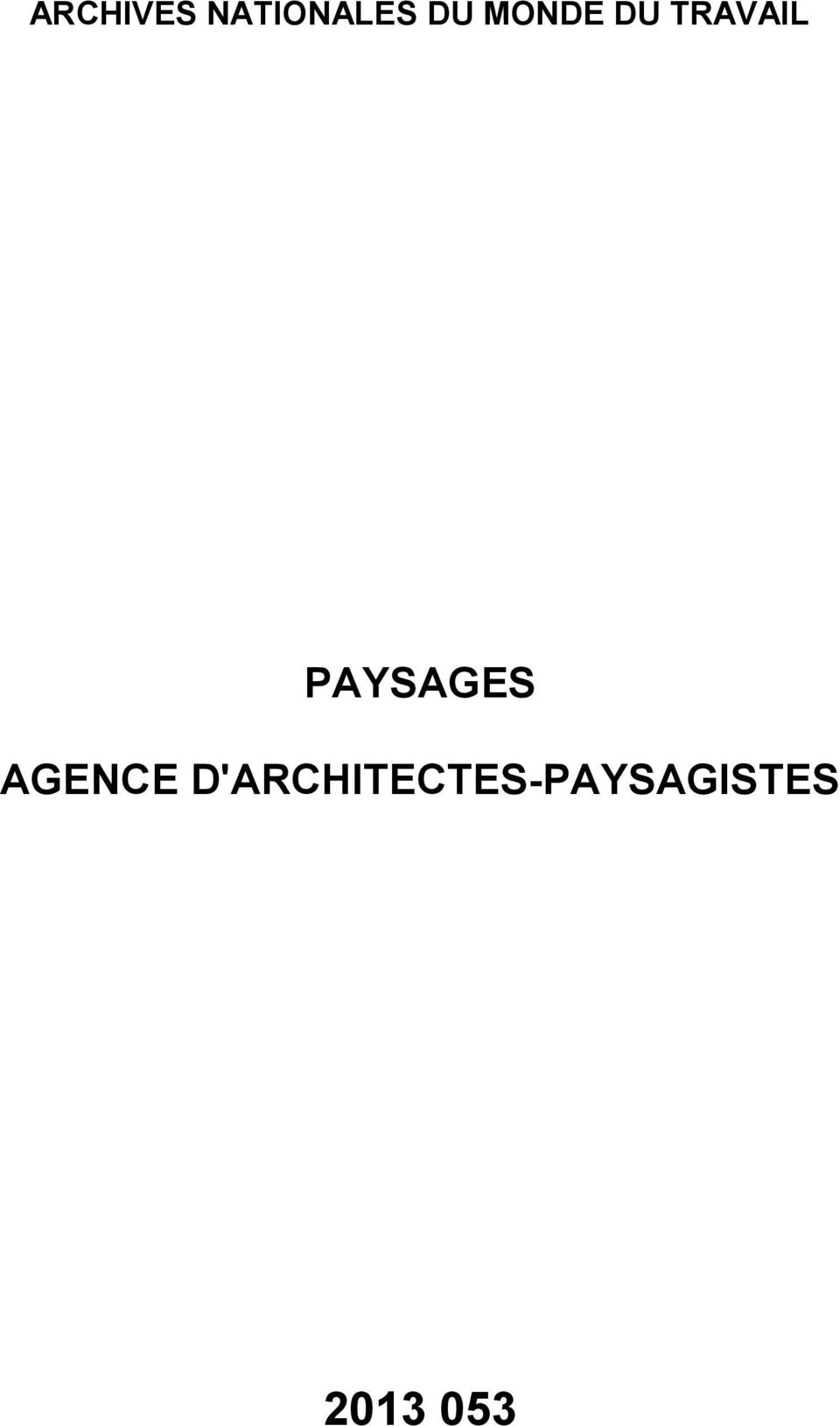 PAYSAGES AGENCE