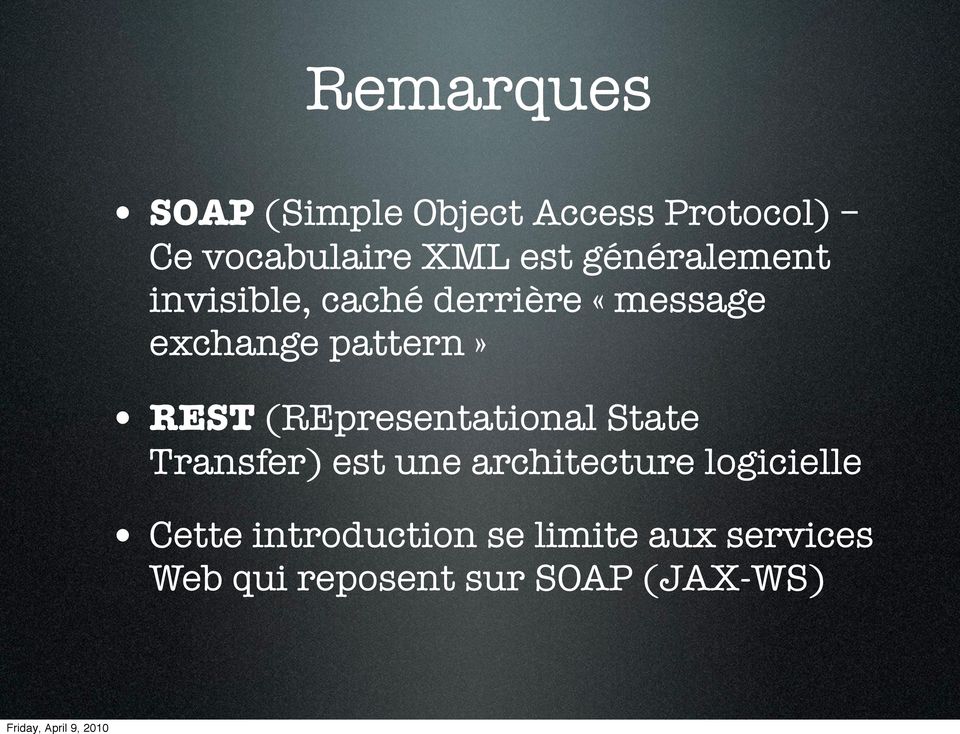 (REpresentational State Transfer) est une architecture logicielle