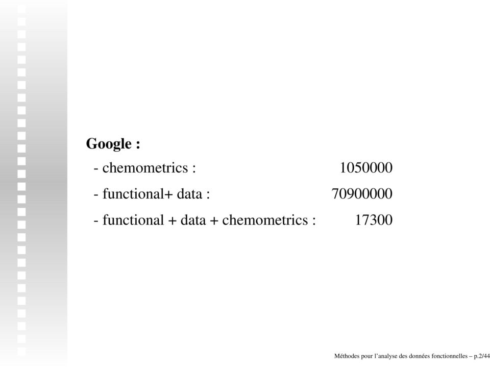 + data + chemometrics : 17300 Méthodes