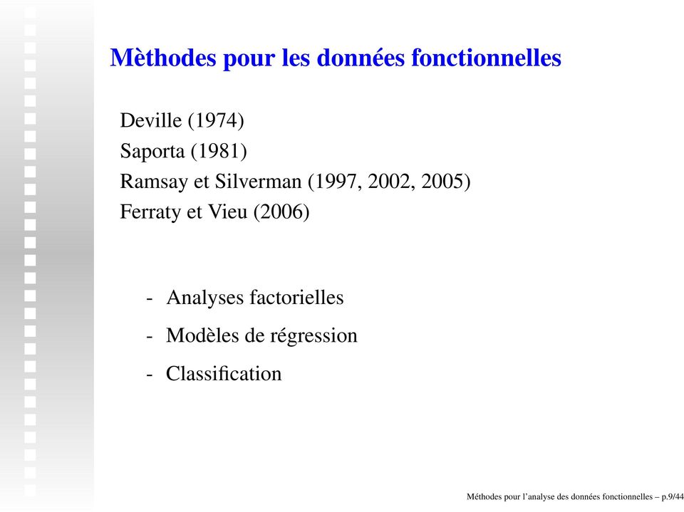 (2006) - Analyses factorielles - Modèles de régression -