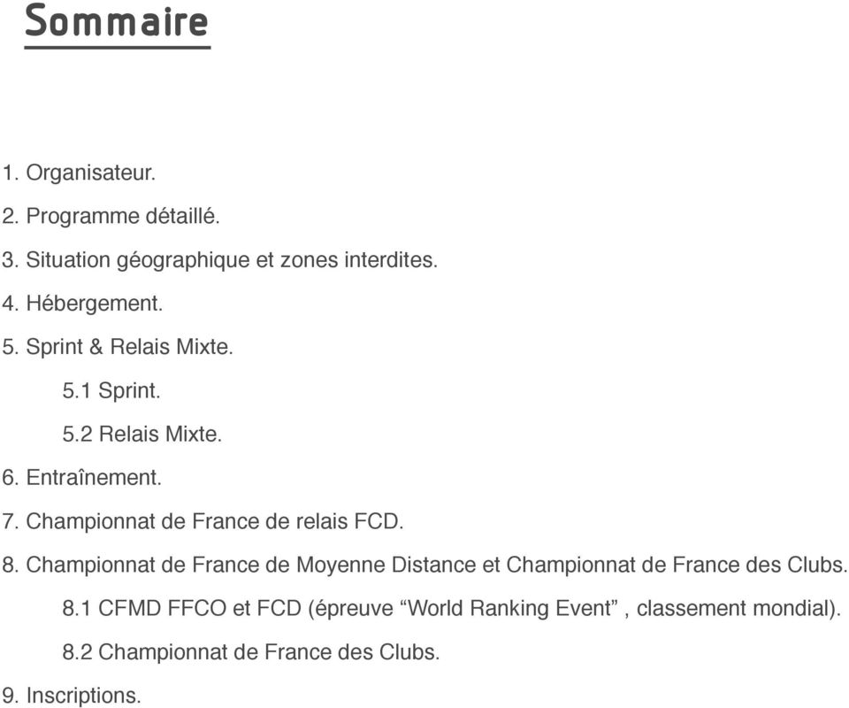 Championnat de France de relais FCD. 8.