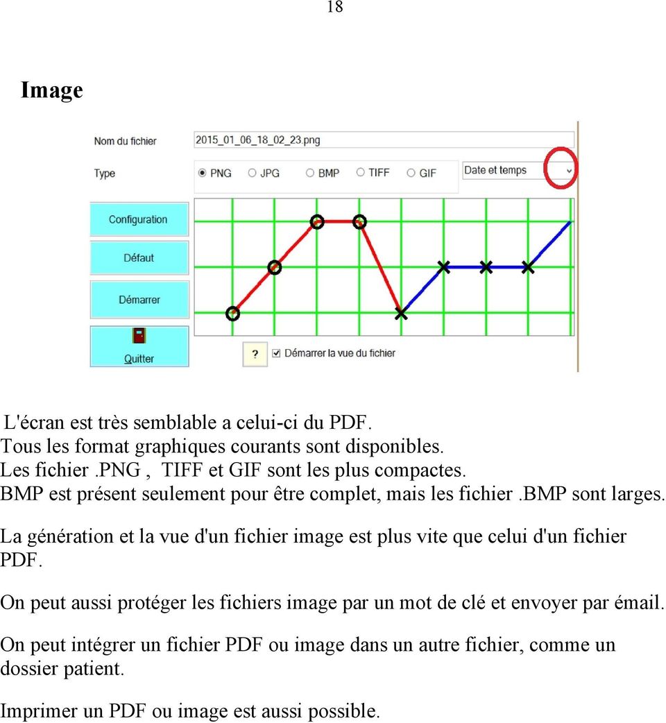 La génération et la vue d'un fichier image est plus vite que celui d'un fichier PDF.