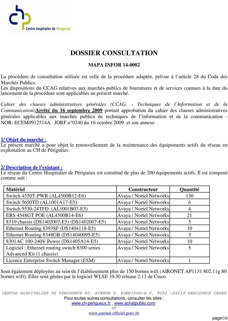 Cahier des clauses administratives générales (CCAG.