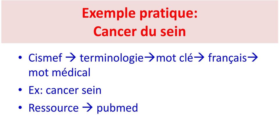 clé français mot médical Ex: