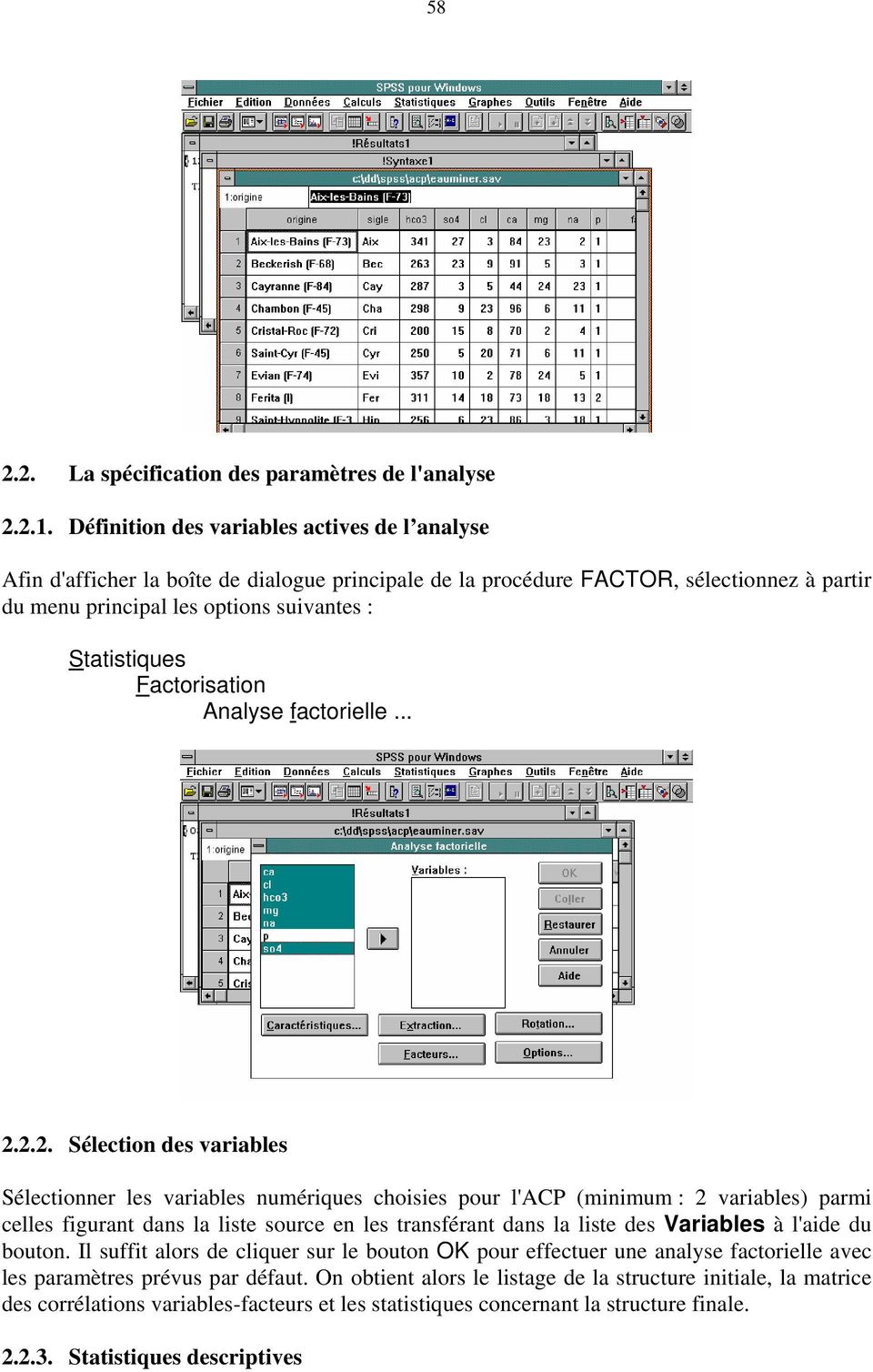 Factorisation Analyse factorielle... 2.
