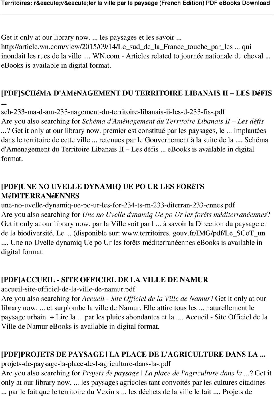 .. sch-233-ma-d-am-233-nagement-du-territoire-libanais-ii-les-d-233-fis-.pdf Are you also searching for Schéma d'aménagement du Territoire Libanais II Les défis...? Get it only at our library now.