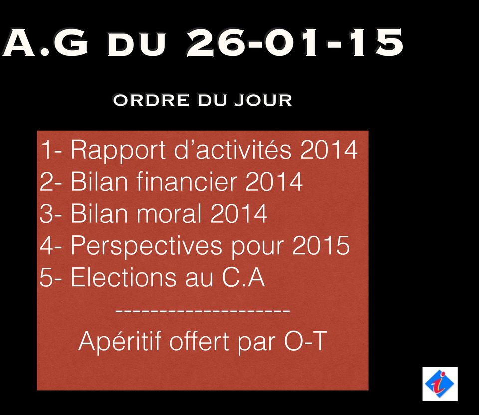 moral 2014 4- Perspectives pour 2015 5-