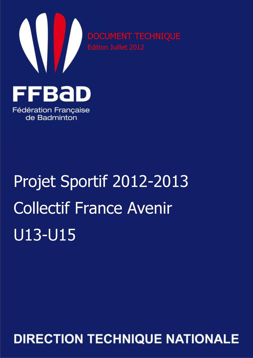 Projet Sportif 2012-2013