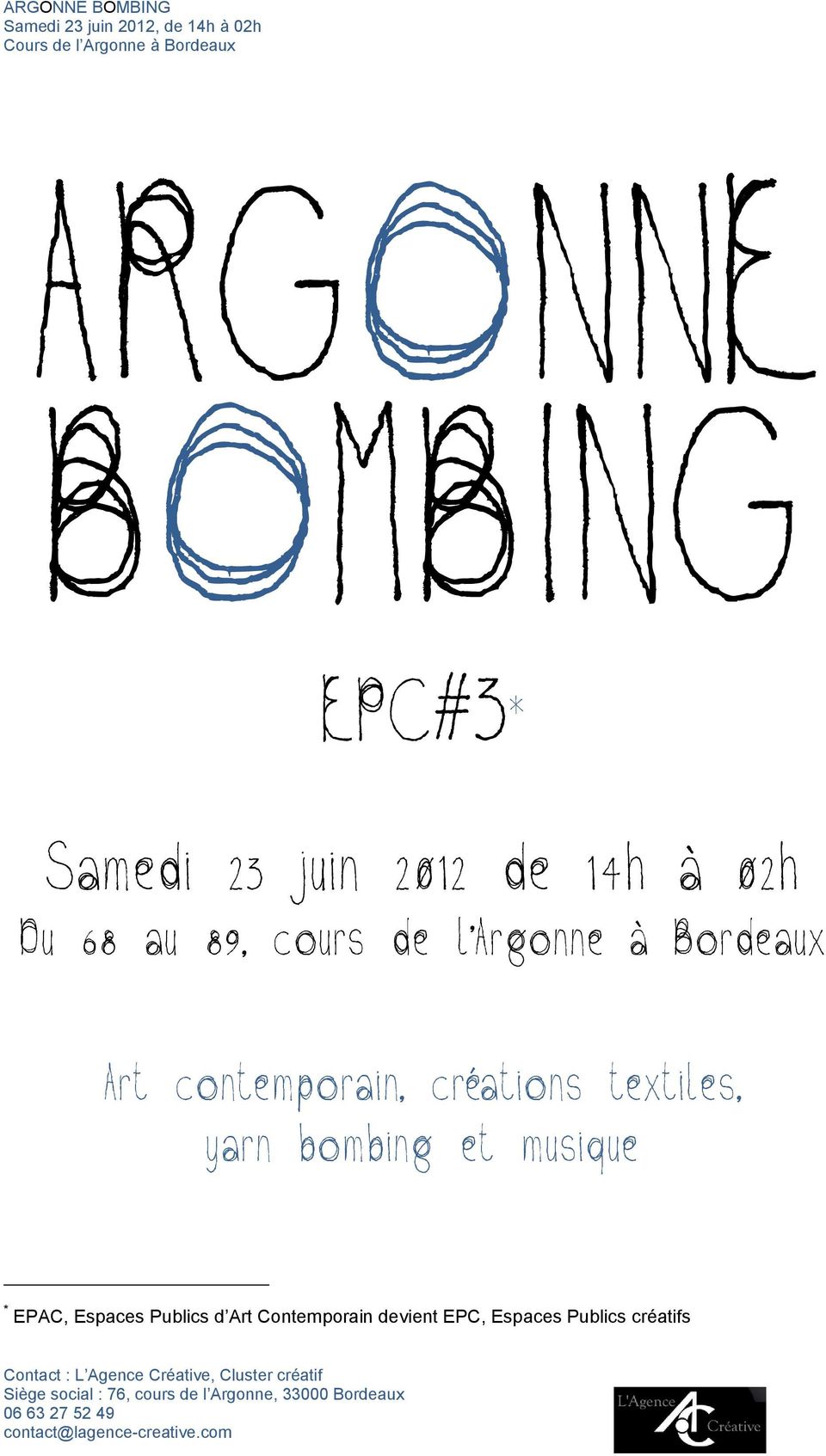 créations textiles, yarn bombing et musique * EPAC, Espaces