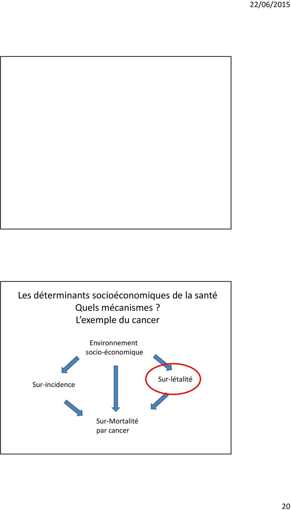 L exemple du cancer Environnement socio