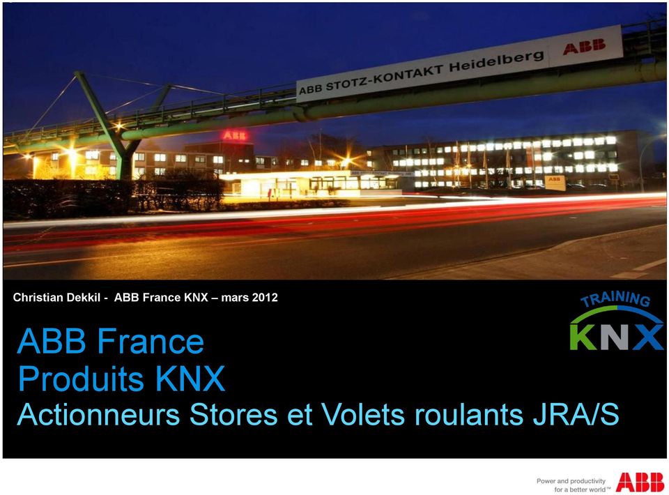 2012 ABB France Produits KNX