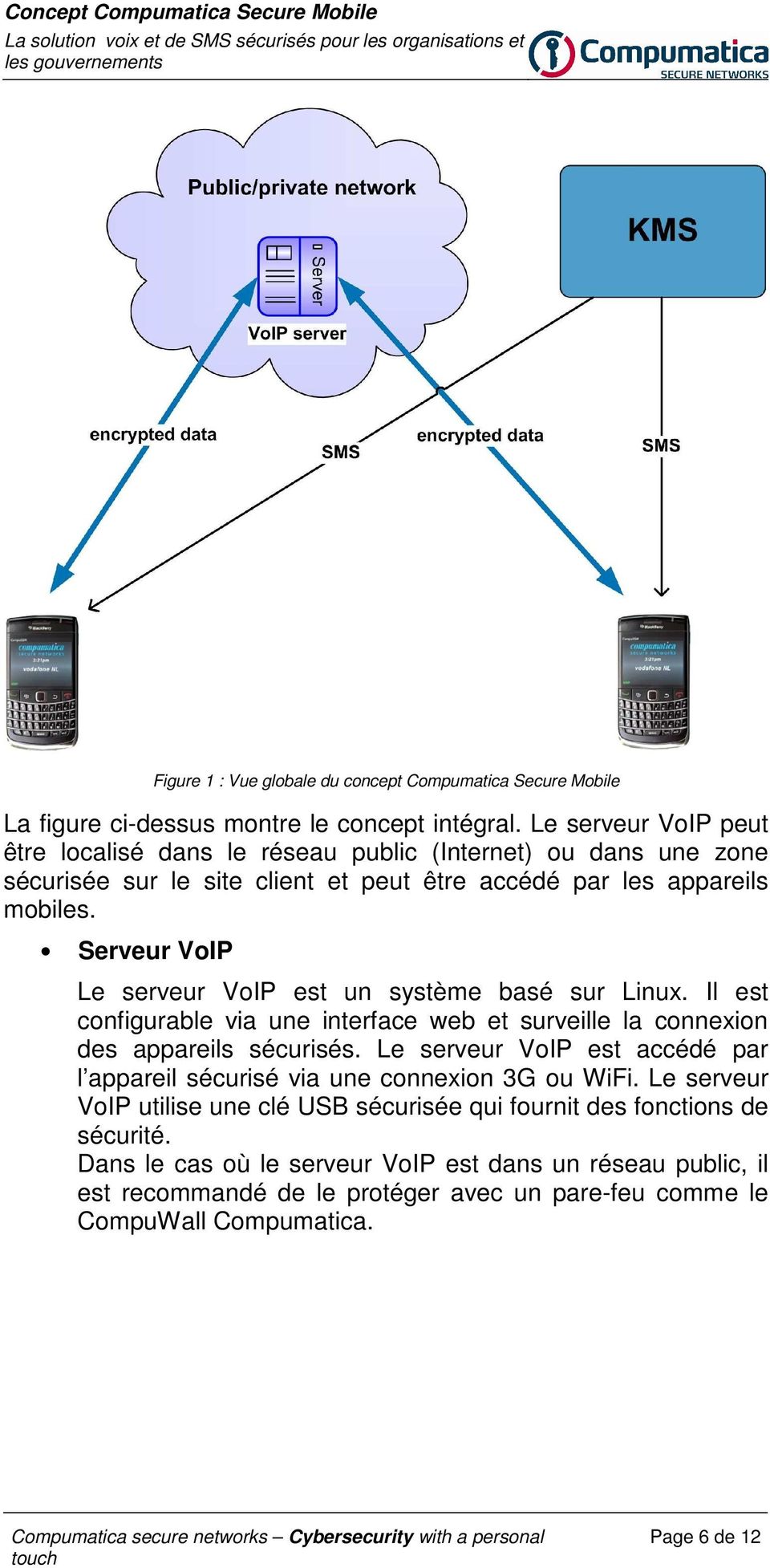 Serveur VoIP Le serveur VoIP est un système basé sur Linux. Il est configurable via une interface web et surveille la connexion des appareils sécurisés.