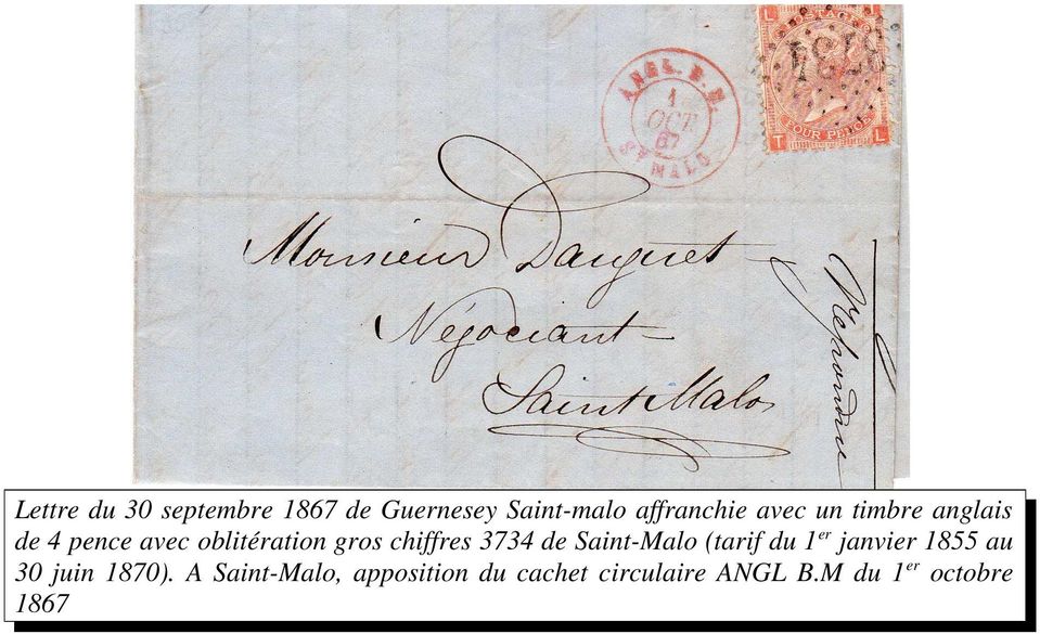 de Saint-Malo (tarif du 1 er janvier 1855 au 30 juin 1870).