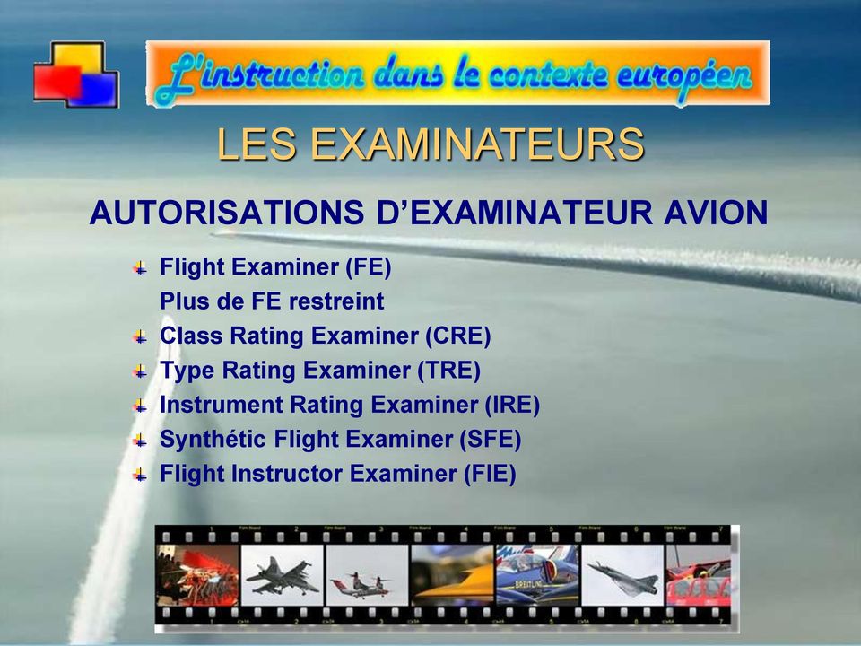 (CRE) Type Rating Examiner (TRE) Instrument Rating Examiner