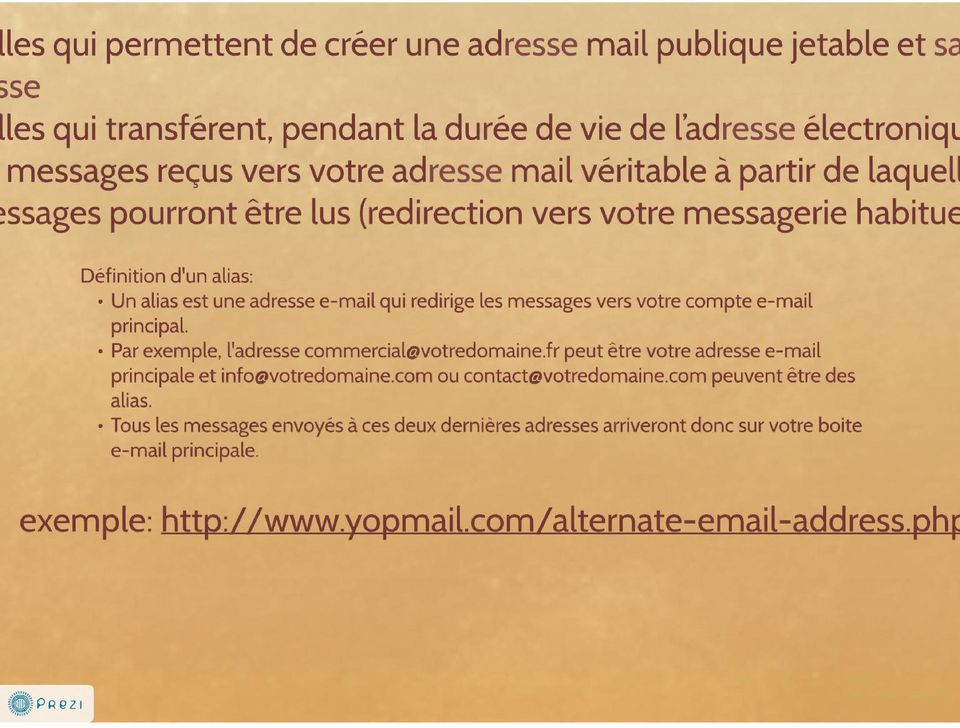 vers votre compte e-mail principal. Par exemple, l'adresse commercialœvotredomaine.fr peut être votre adresse e-mail principale et infoœvotredomaine.com ou contactœvotredomaine.