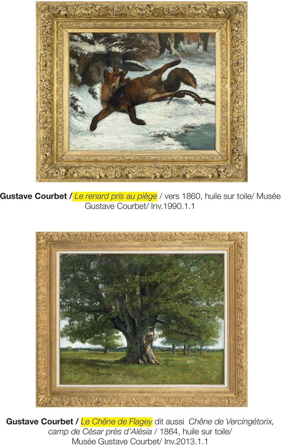 90.1.1 Gustave Courbet / Le Chêne de Flagey dit aussi Chêne de