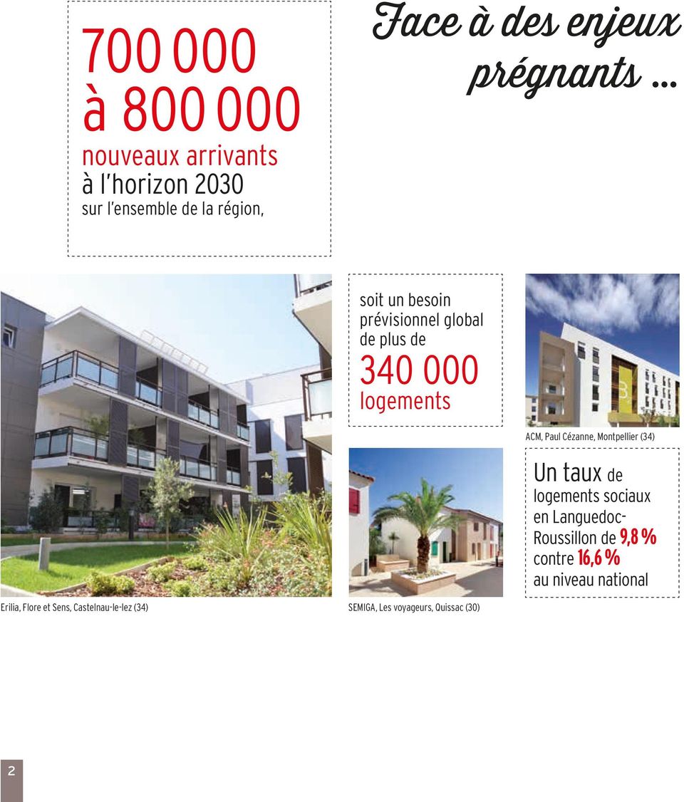 Cézanne, Montpellier (34) Un taux de logements sociaux en Languedoc- Roussillon de 9,8 % contre