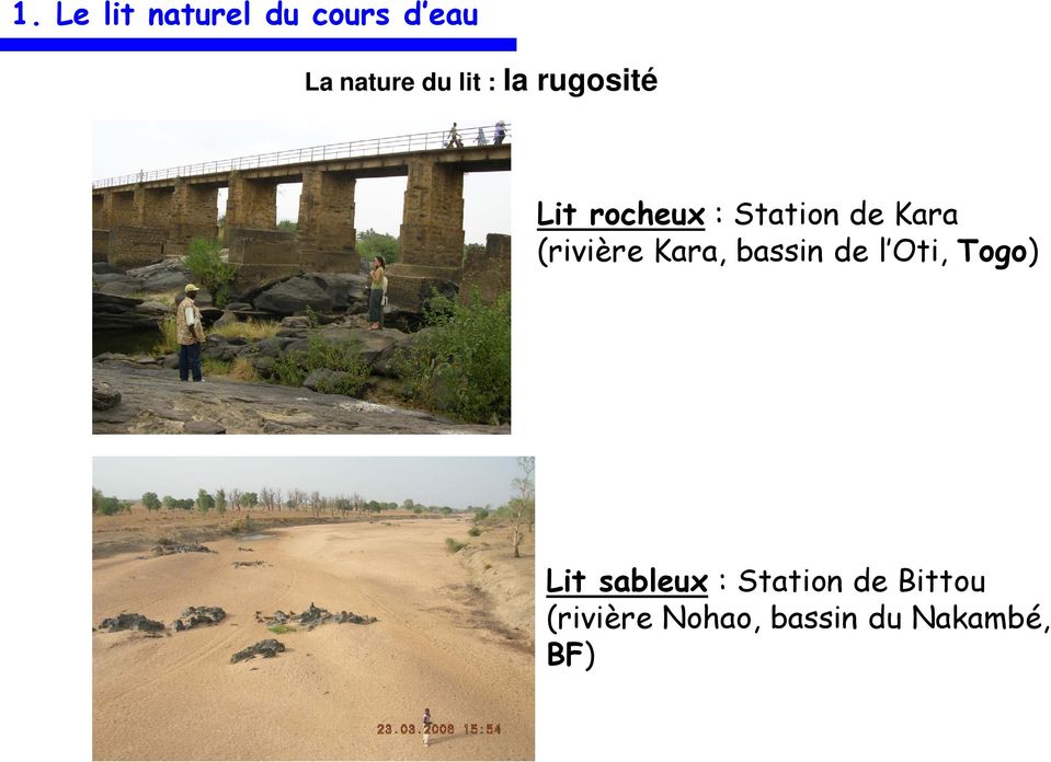 (rivière Kara, bassin de l Oti, Togo) Lit sableux