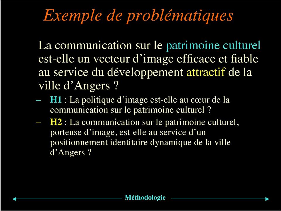 H1 : La politique d image est-elle au cœur de la communication sur le patrimoine culturel?