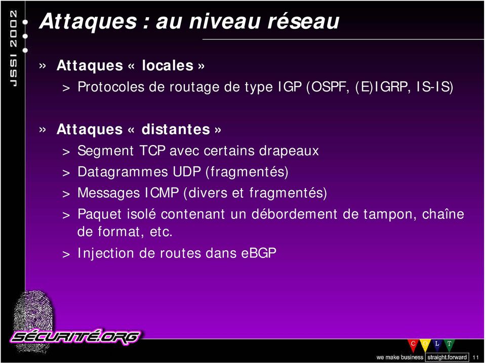 Datagrammes UDP (fragmentés) > Messages ICMP (divers et fragmentés) > Paquet isolé