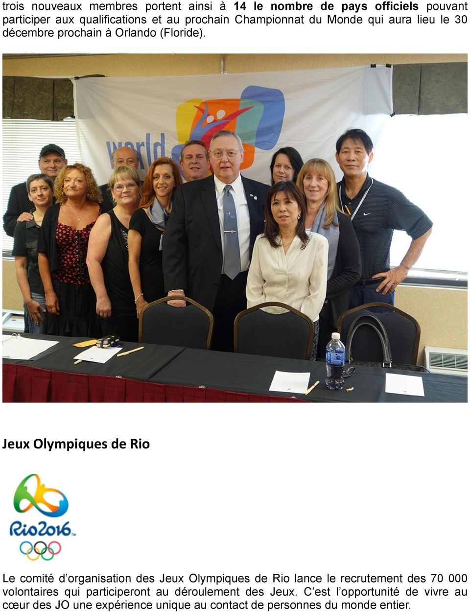 Jeux Olympiques de Rio Le comité d organisation des Jeux Olympiques de Rio lance le recrutement des 70 000