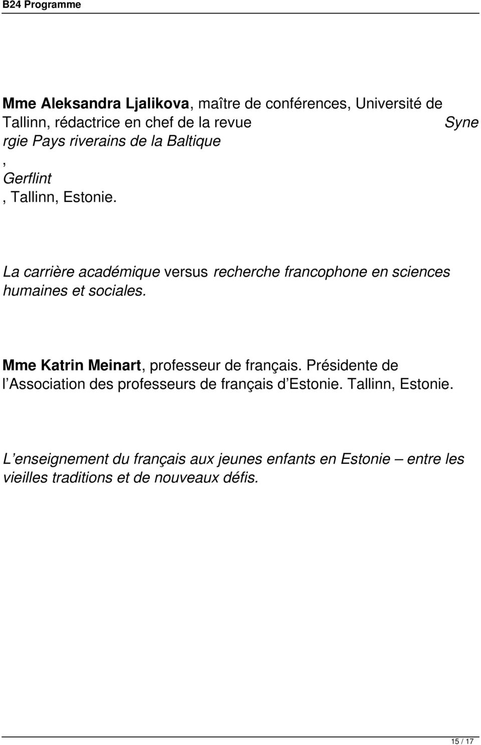 La carrière académique versus recherche francophone en sciences humaines et sociales.