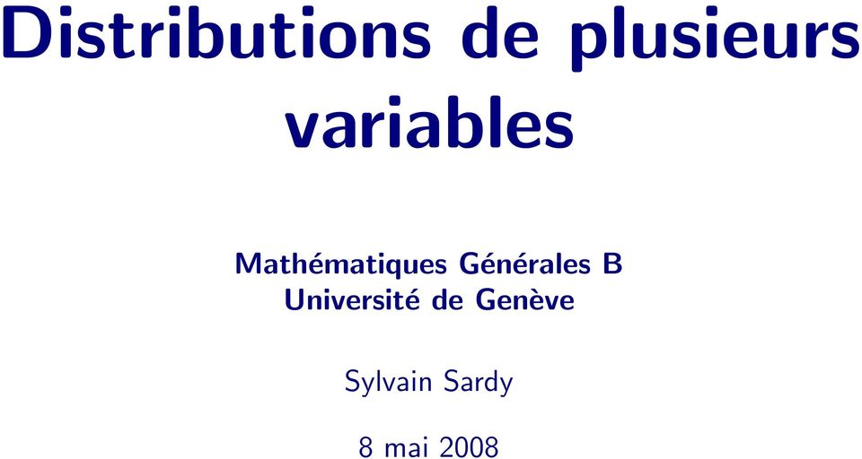 B Université de Genève