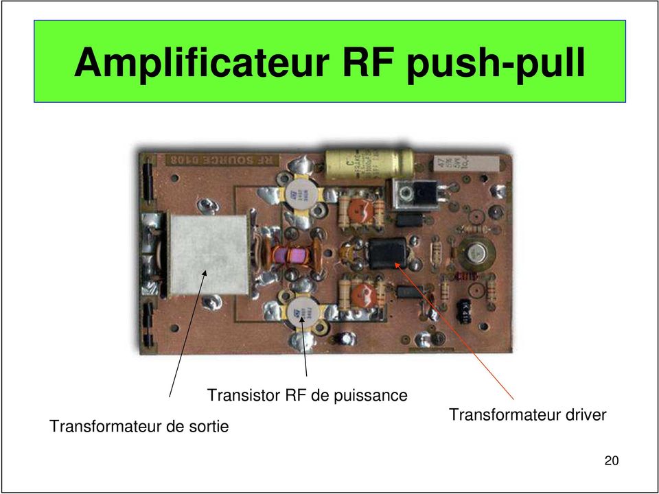 de sortie Transistor RF