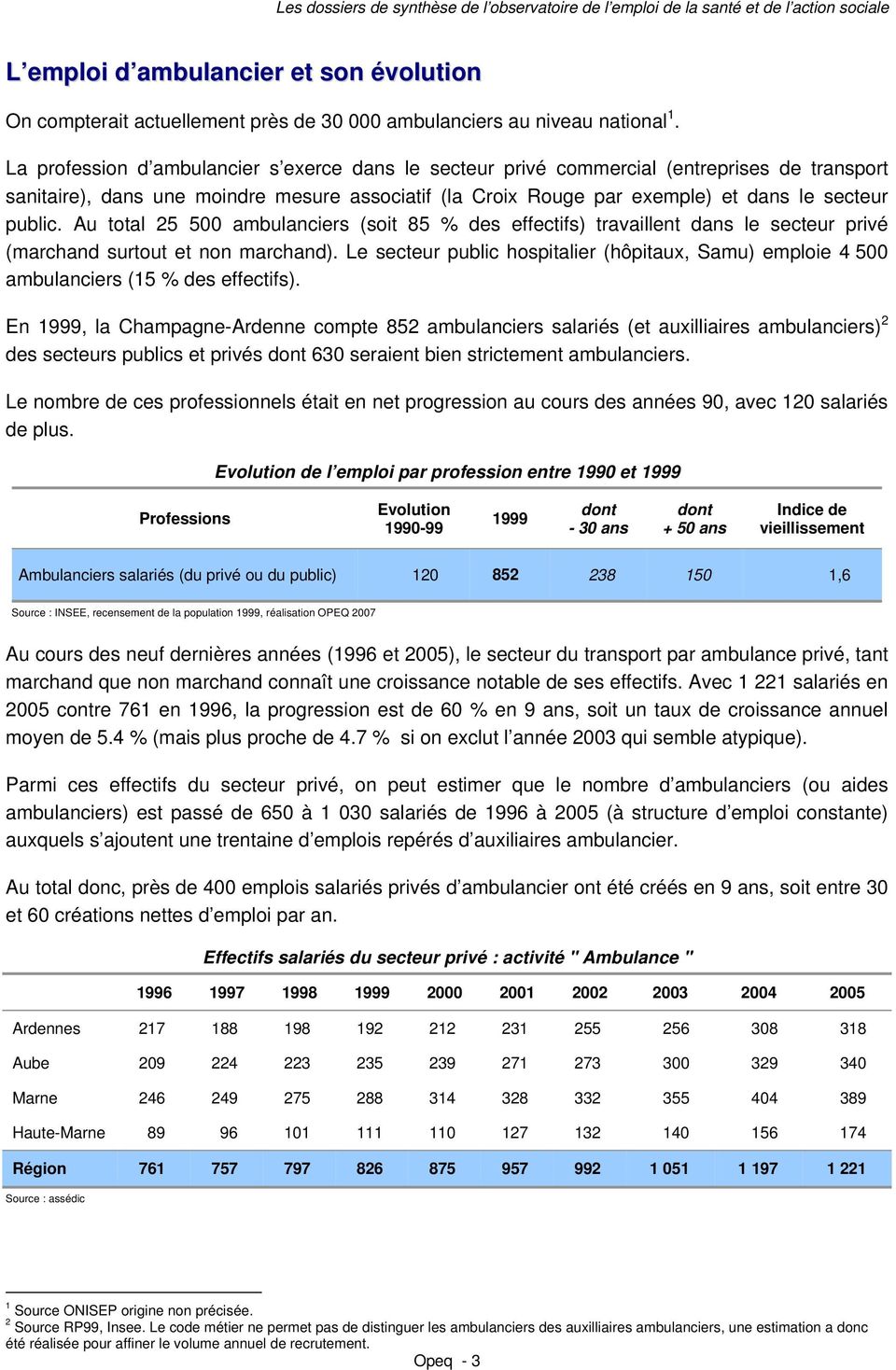 Au total 25 500 ambulanciers (soit 85 % des effectifs) travaillent dans le secteur privé (marchand surtout et non marchand).